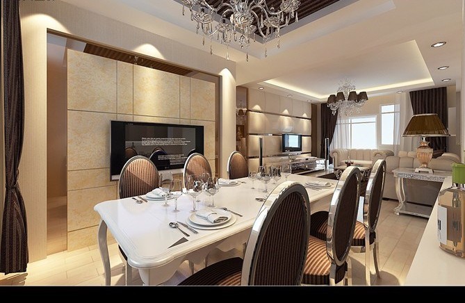 雅致主義客廳背景墻