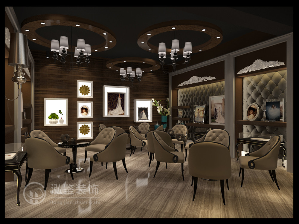 影樓裝修設計-黑 白 灰 婚紗影樓設計