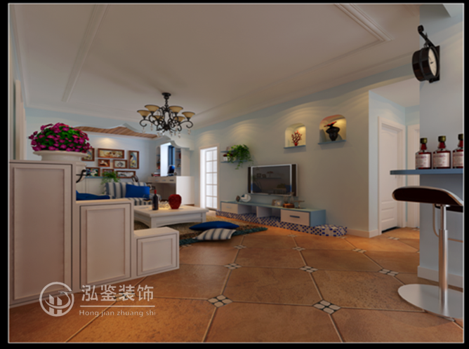 兩室兩廳地中海裝修設(shè)計(jì)