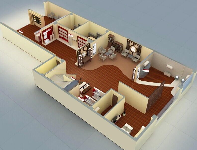 格力空調(diào)展廳裝修效果圖-電器賣場(chǎng)裝修效果圖