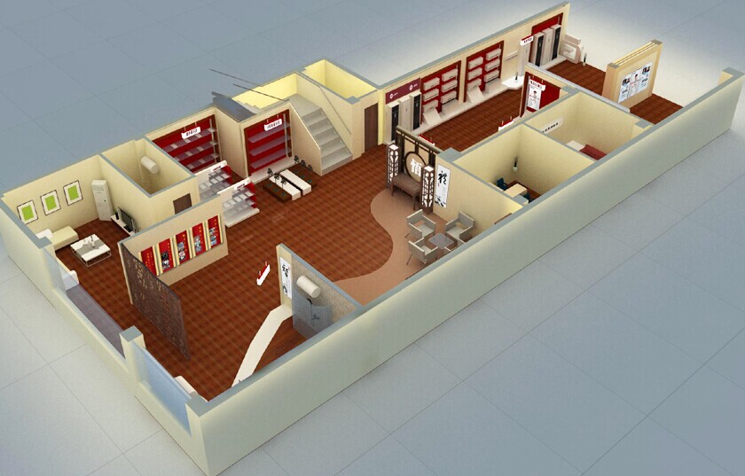 格力空調(diào)展廳裝修效果圖-電器賣場(chǎng)裝修效果圖