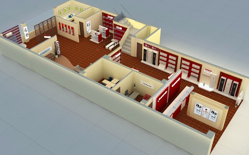 格力空調(diào)展廳裝修效果圖-電器賣場(chǎng)裝修效果圖