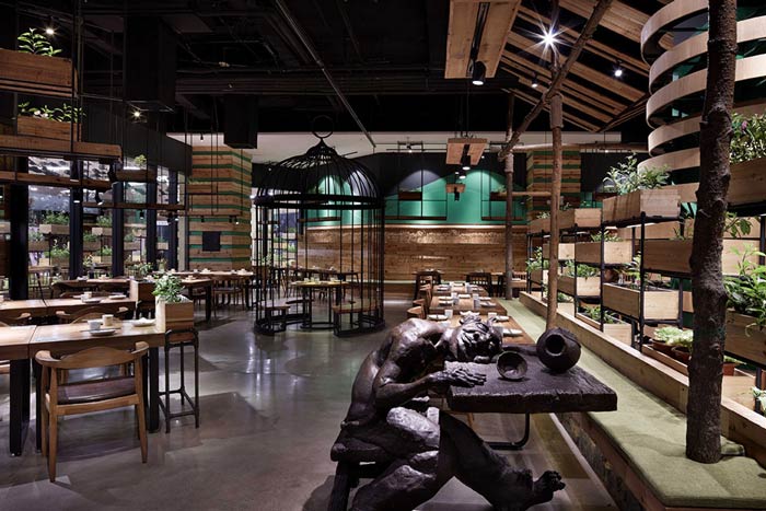 合肥店面裝修-原生態(tài)特色餐廳裝修設(shè)計(jì)案例賞析